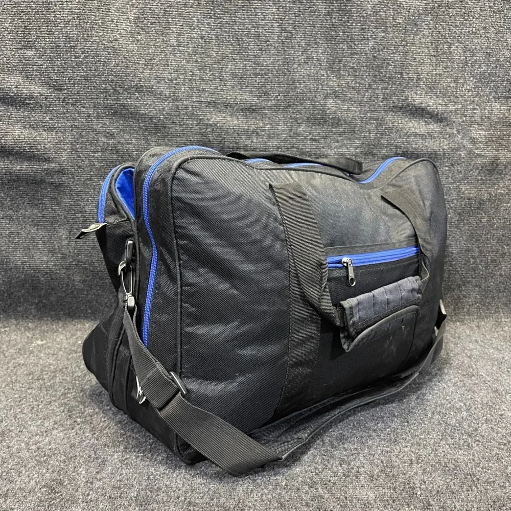 Nike F3-12-03-BTH Black/Blue Vintage Court Tennis Duffel Bag 100% Nylon Gym‎ Bag